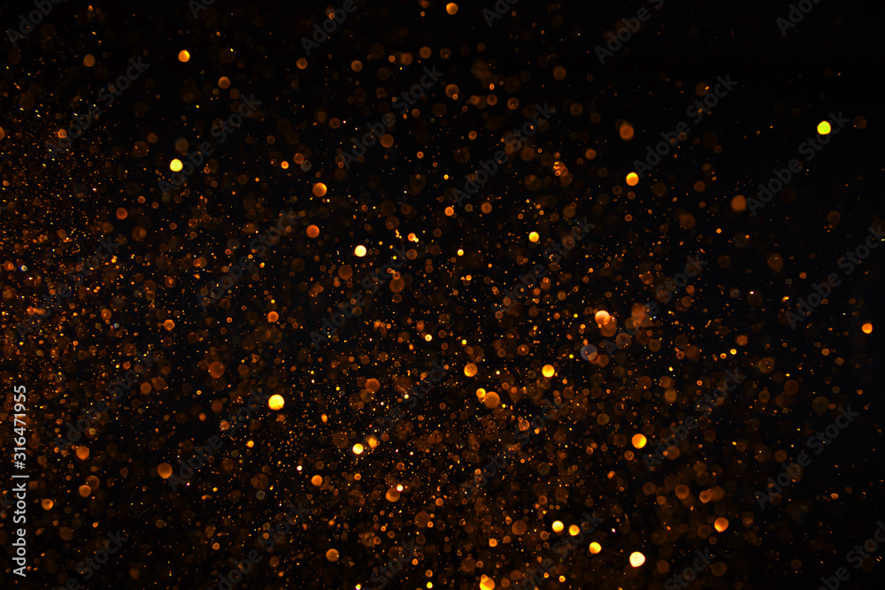 Poster beautiful bokeh on a black background