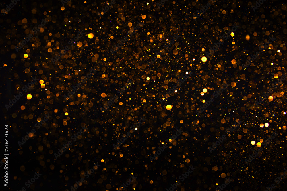 Poster beautiful bokeh on a black background