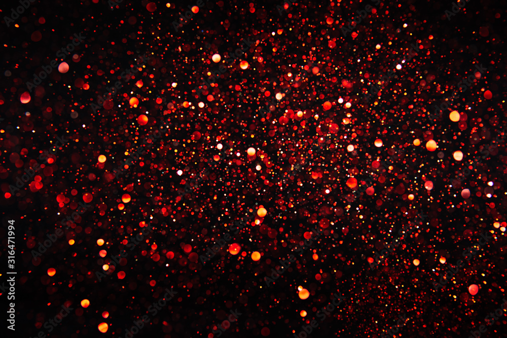 Poster beautiful bokeh on a black background