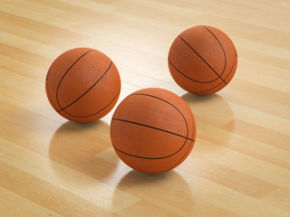 basketball ball on floor