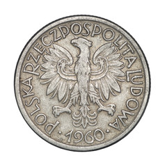 Polish two zloty coin from 1960