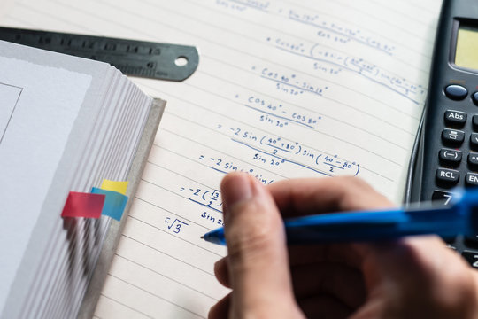 Solving math problem on paper