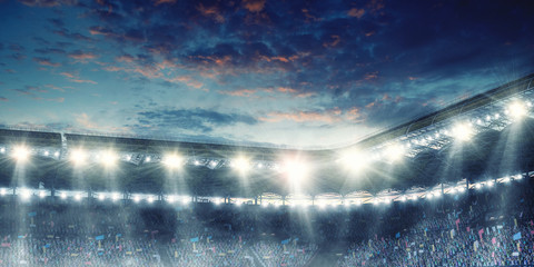 Sport stadium in lights . Mixed media © Sergey Nivens