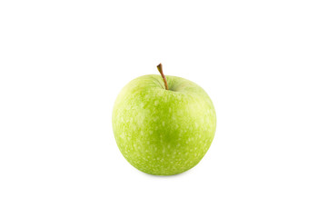 green apple on white background fruit agriculture food isolated