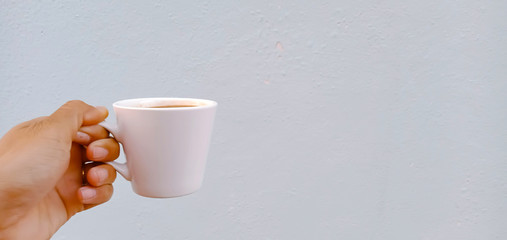 Coffee cup handle  White background