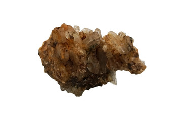 Quartz is a mineral composed of silicon and oxygen atoms in a continuous framework of silicon oxygen tetrahedra. rock crystal, There is noise and grain caused by the texture of the stone.