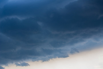 Obraz premium Bright and dark cloud on beautiful blue sky,Fluffy clouds formations