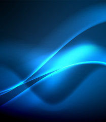 Shiny color bright neon abstract wave template. Abstract bright light. Neon light glowing effect. Space background. Abstract shape