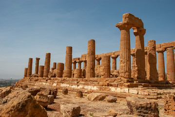 Griechischer Tempel nahe Agrigento auf italienischer Insel Sizilien