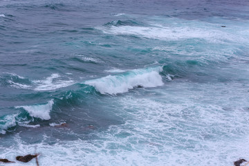 Nature scene image of ocean wave at Jeju Island, South Korea for Background or wallpaper use.