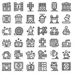 Art director icons set. Outline set of Art director vector icons for web design isolated on white background