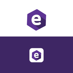 E letter logo Template design vector