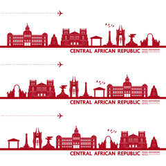 Naklejka premium Central African Republic travel destination grand vector illustration. 