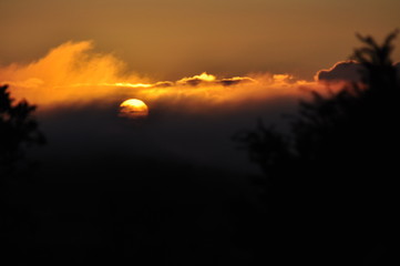 Sonnenuntergang Garten