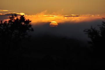 Sonnenuntergang Garten