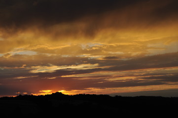 Sonnenuntergang Garten