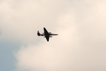 Fototapeta na wymiar U-2 Reconnaissance plane on the sky