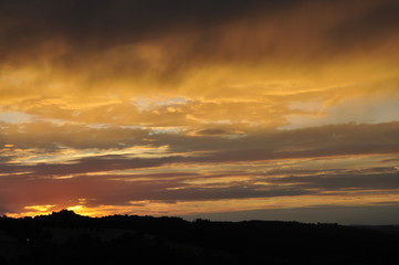 Sonnenuntergang Garten