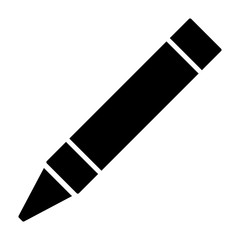 Crayon for drawing flat vector icon for apps and websites