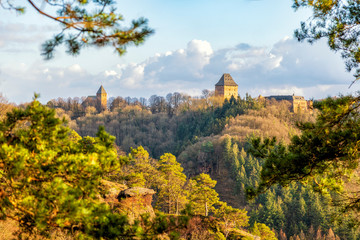 Juwel über dem Tal der Rur: Burg Nideggen - obrazy, fototapety, plakaty