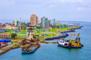 Colon is a sea port on the Caribbean Sea coast of Panama.