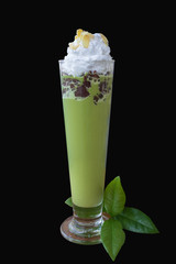 Red bean matcha green tea