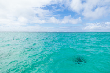 Obraz premium Crystal clear blue water in Mauritius