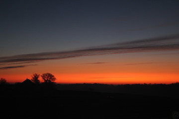 Obraz na płótnie Canvas Sunset in the East of England