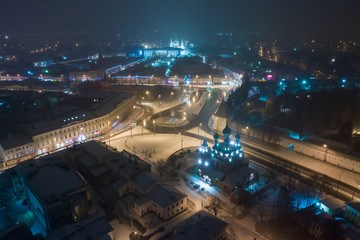 The Golden ring of Russia in winter, Yaroslavl. Spassky (St Saviour) Monastery. Yaroslavl Architectural Historical and Art Museum Preserve