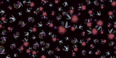 Seamless floral pattern. Flowers texture. Simplicity flower surface pattern design