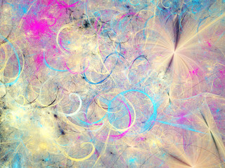 abstract chaotic fractal background 3D rendering illustration