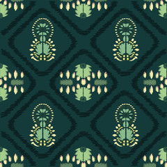 Fototapeta na wymiar Ethnic wave pattern. Seamless ehnic carpet African pattern. Aztec style. Geometric mosaic