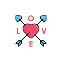 Love logo text vector.