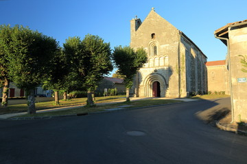 Fototapeta na wymiar Village church, St Simon de Bordes, France
