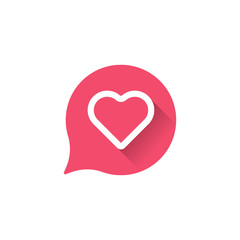 Love Heart vector icon, logo, symbol, illustration vector template. Love Flat style for graphic, social media and web design. love icon for Live stream video, chat, likes on Social media.
