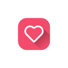 Love Heart vector icon, logo, symbol, illustration vector template. Love Flat style for graphic, social media and web design. love icon for Live stream video, chat, likes on Social media.