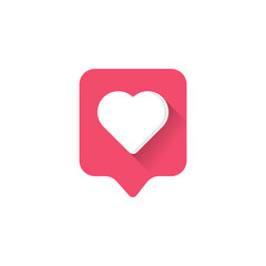 Love Heart vector icon, logo, symbol, illustration vector template. Love Flat style for graphic, social media and web design. love icon for Live stream video, chat, likes on Social media.