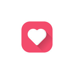 Love Heart vector icon, logo, symbol, illustration vector template. Love Flat style for graphic, social media and web design. love icon for Live stream video, chat, likes on Social media.