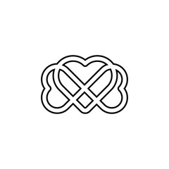 Heart icon logo. Heart icon sign. Heart icon flat. Heart icon design.