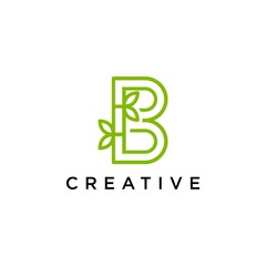 Letter B Logo. minimalist Unique modern geometric creative elegant. Vector icon