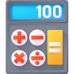 calculator illustration vector icon for education