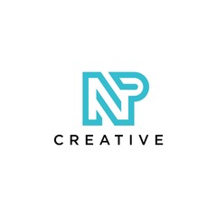 Letter N Logo. minimalist Unique modern geometric creative elegant. Vector icon
