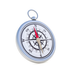Vintage compass isolated on white background. 3D