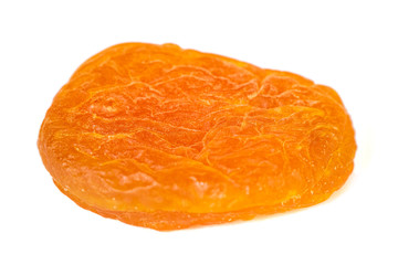 Dried apricot isolated on white background. Healthy food.