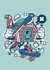 Funny Creative Cartoon Character