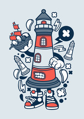 Funny Creative Cartoon Character