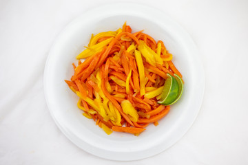Mixed mango, red papaya salad
