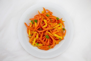 Mixed mango, red papaya salad