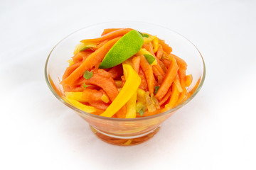Mixed mango, red papaya salad