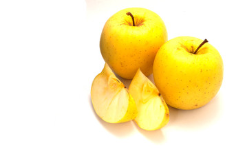 two apples isolated on white background